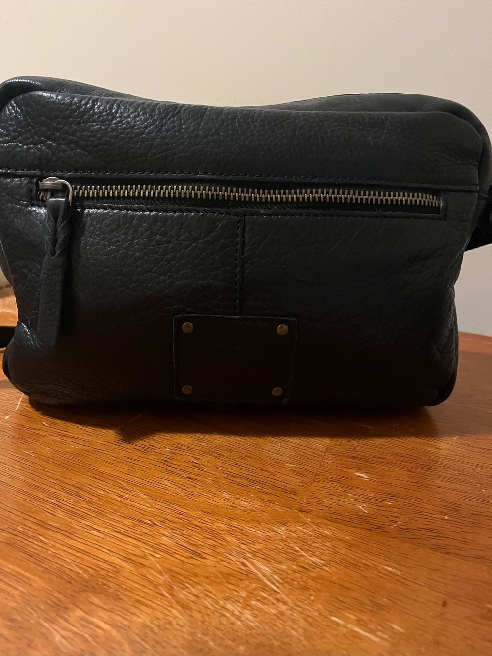ASHWOOD Black Leather Studded Crossbody Handbag - Picture 2 of 8